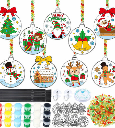 Capoda 36 Sets Christmas Suncatchers Ornaments DIY Art Elegant Decorations