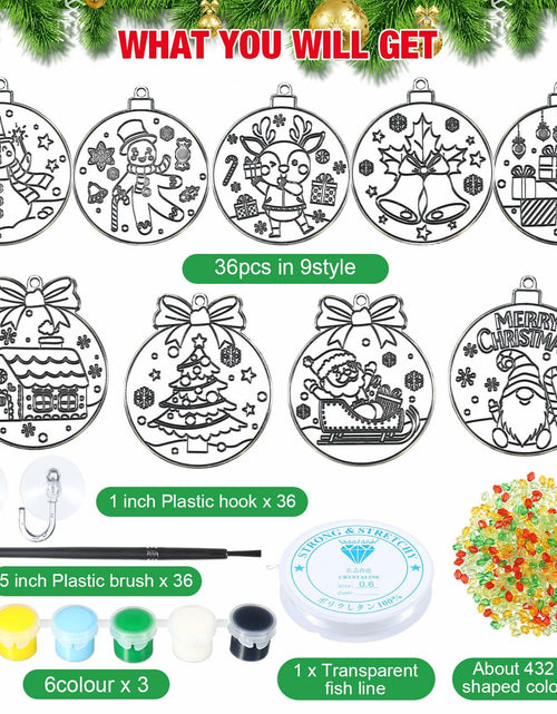 Load image into Gallery viewer, Capoda 36 Sets Christmas Suncatchers Ornaments DIY Art Elegant Decorations
