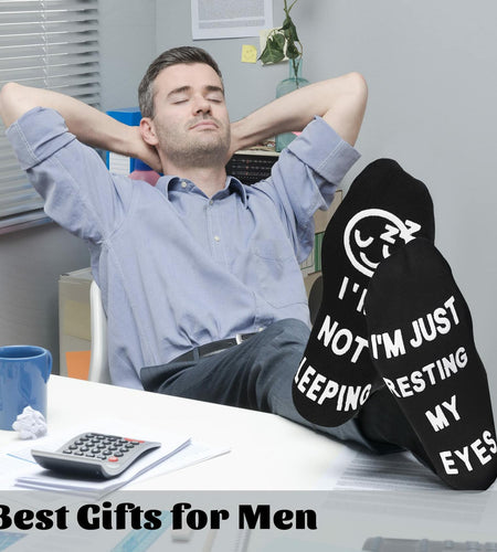 ZXGXLAW Birthday Gifts for Dad Men Im Not Sleeping Funny Socks 1 Pair