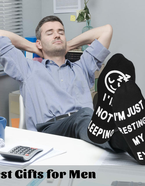 Load image into Gallery viewer, ZXGXLAW Birthday Gifts for Dad Men Im Not Sleeping Funny Socks 1 Pair
