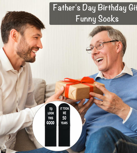 ZXGXLAW Funny Socks Birthday Gift for 50 Old Men Women Dad Mom  - Good 50