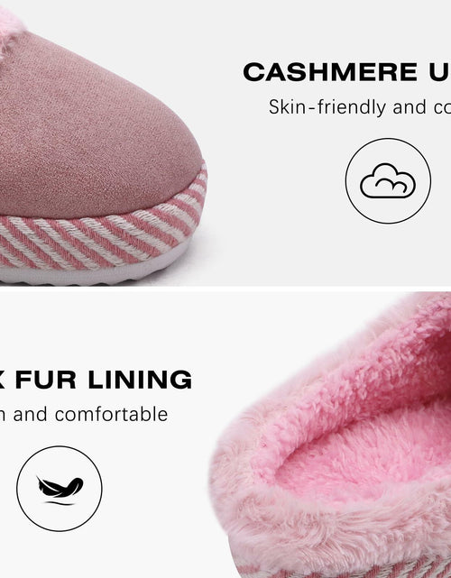 Load image into Gallery viewer, ONCAI Women's Fuzzy Suede Warm Winter Slippers Size 7 US Light Pink 2025
