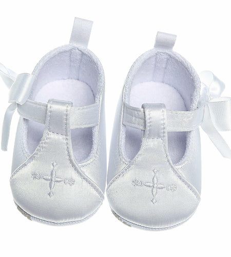 Booulfi Baby Girls Baptism Christening Shoes Booties White Size 12-18 Months