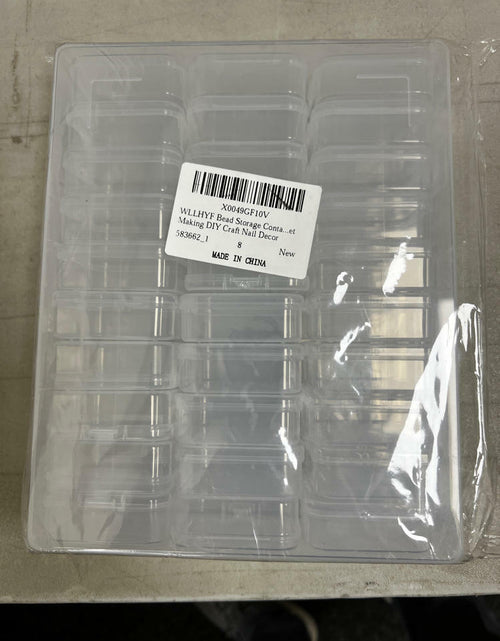 Load image into Gallery viewer, WLLHYF 31pcs Clear Plastic Bead Storage Containers Organizer Box Hinged Lid
