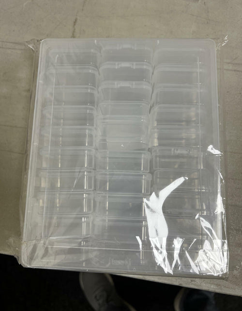 Load image into Gallery viewer, WLLHYF 31pcs Clear Plastic Bead Storage Containers Organizer Box Hinged Lid
