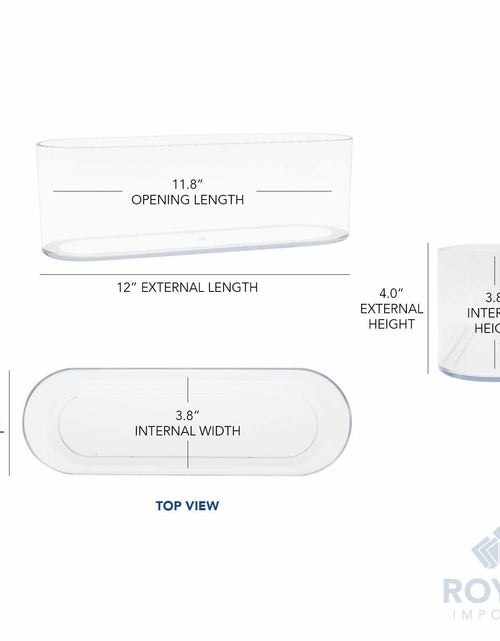 Load image into Gallery viewer, Royal Imports Acrylic Oval Flower Vase 4x12 Clear Non-Breakable Plastic
