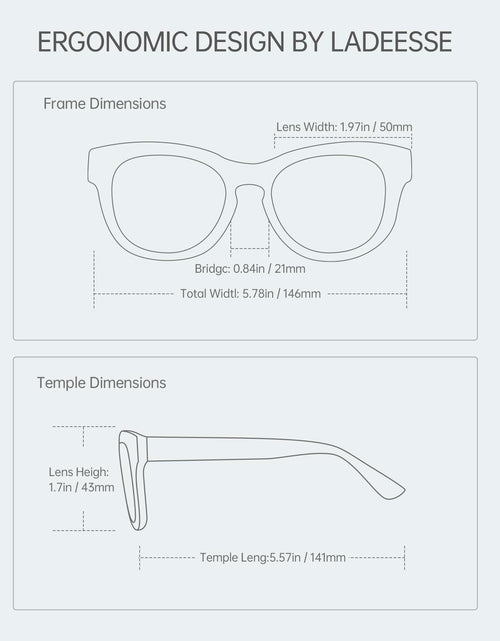Load image into Gallery viewer, LADEESSE 3 Pack Oprah Style Reading Glasses +2.50 Blue Light Blocking
