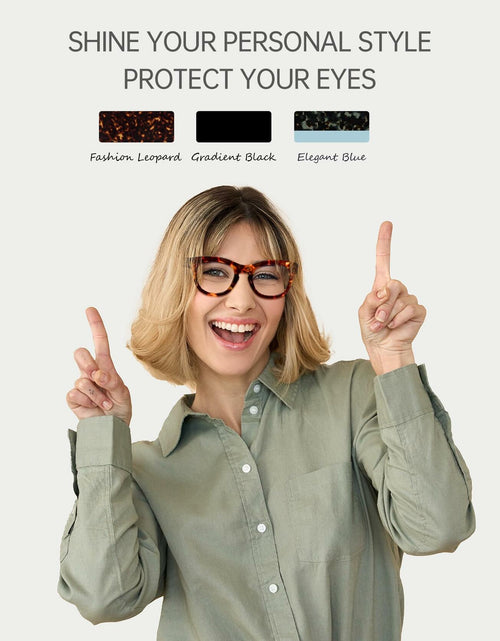 Load image into Gallery viewer, LADEESSE 3 Pack Oprah Style Reading Glasses +2.50 Blue Light Blocking
