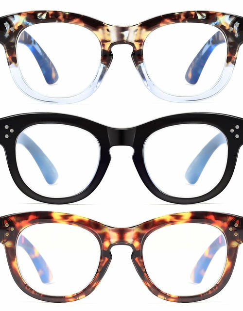 Load image into Gallery viewer, LADEESSE 3 Pack Oprah Style Reading Glasses +2.50 Blue Light Blocking
