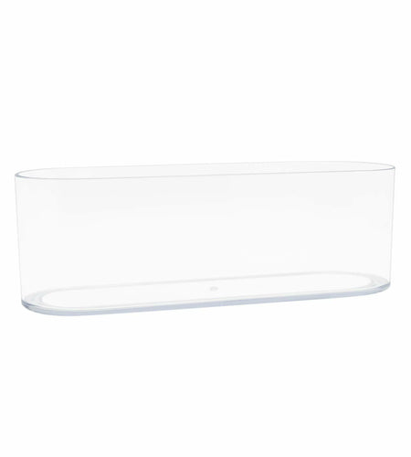 Royal Imports Acrylic Oval Flower Vase 4x12 Clear Non-Breakable Plastic