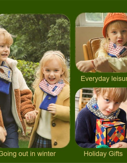 Load image into Gallery viewer, YISHIQI Kids Heated Scarf Rechargeable Neck Warmer with Power Bank

