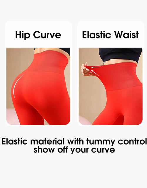 Load image into Gallery viewer, Homma High Waist Compression Leggings Red M Tummy Control Workout New
