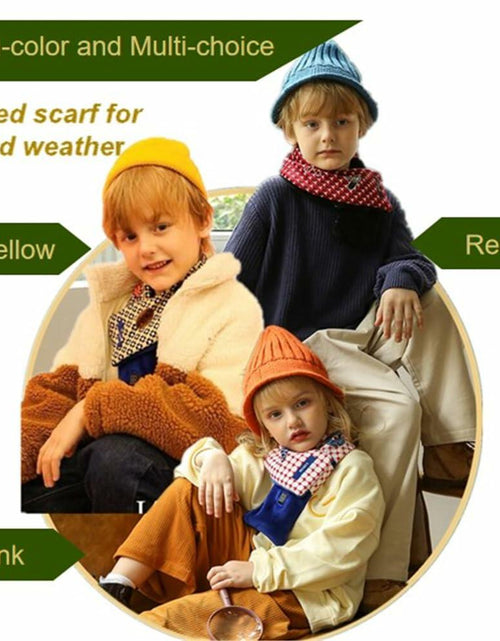 Load image into Gallery viewer, YISHIQI Kids Heated Scarf Rechargeable Neck Warmer with Power Bank
