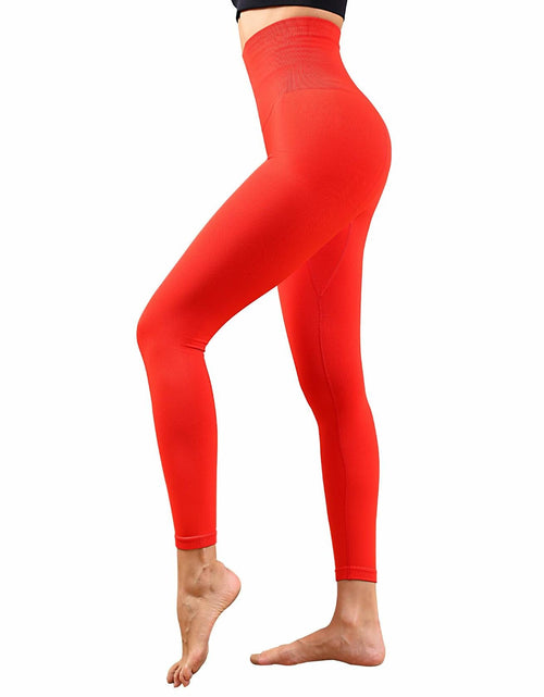 Load image into Gallery viewer, Homma High Waist Compression Leggings Red M Tummy Control Workout New
