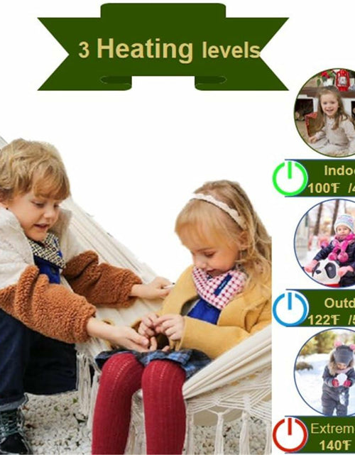 Load image into Gallery viewer, YISHIQI Kids Heated Scarf Rechargeable Neck Warmer with Power Bank
