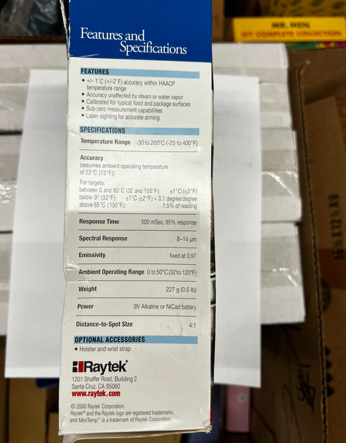Load image into Gallery viewer, Raytek MiniTemp FS Infrared Food Thermometer Noncontact -25F to 400F

