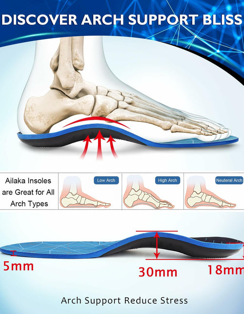 Load image into Gallery viewer, Ailaka Comfort Insoles for Men &amp; Women – Arch Support, 220lbs+, All-Day Use
