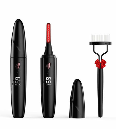 Sawjay Heated Eyelash Curler USB-C Rechargeable 4 Temp Settings Black