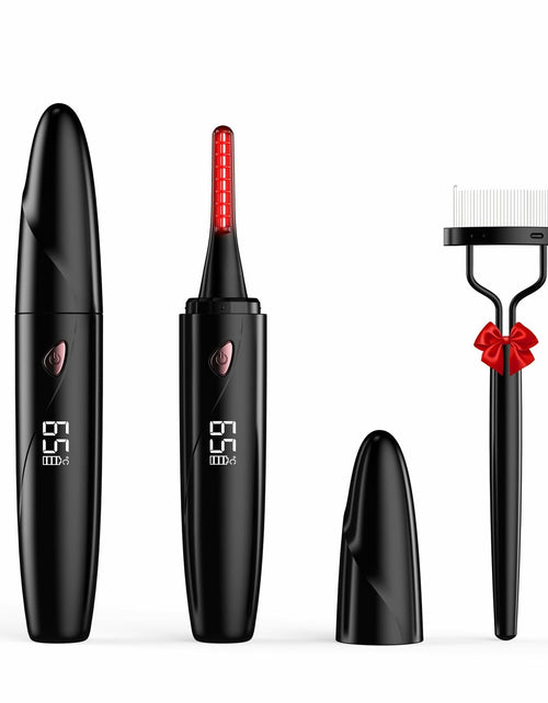 Load image into Gallery viewer, Sawjay Heated Eyelash Curler USB-C Rechargeable 4 Temp Settings Black
