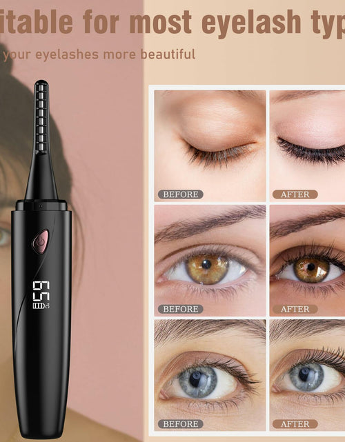 Load image into Gallery viewer, Sawjay Heated Eyelash Curler USB-C Rechargeable 4 Temp Settings Black
