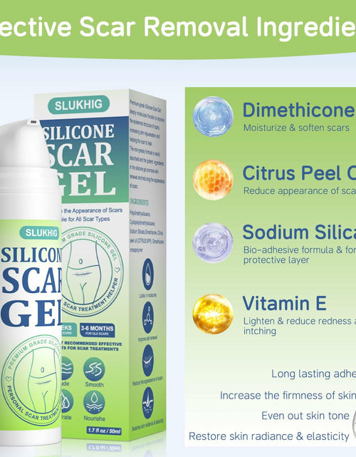 Load image into Gallery viewer, BestBy06/27 SLUKHIG Silicone Scar Gel 1.76oz Surgical &amp; Burn Scar TreatmentCream
