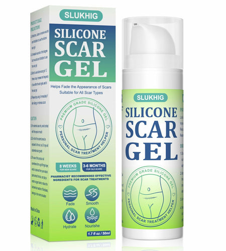 BestBy06/27 SLUKHIG Silicone Scar Gel 1.76oz Surgical & Burn Scar TreatmentCream