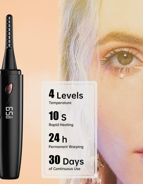 Load image into Gallery viewer, Sawjay Heated Eyelash Curler USB-C Rechargeable 4 Temp Settings Black
