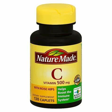 Load image into Gallery viewer, BestBy07/27 Nature Made Vitamin C 500mg with Rose Hips 130 Caplets Immune
