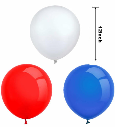 30PCS Red White Blue Latex Balloons 12IN 4th of July Party Decoration