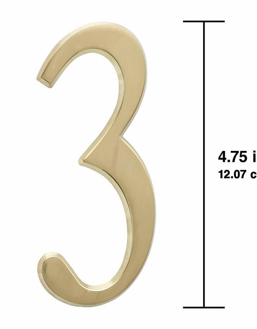 Load image into Gallery viewer, Whitehall Design-It House Number 2 Plaque – 4.75" Gold Finish
