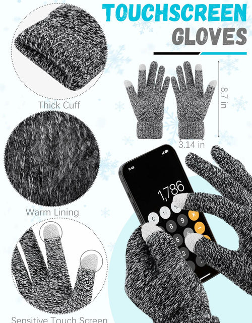 Load image into Gallery viewer, Warm Fleece Hat, Gloves &amp; Scarf Set - Touchscreen Compatible, Unisex 3PCS
