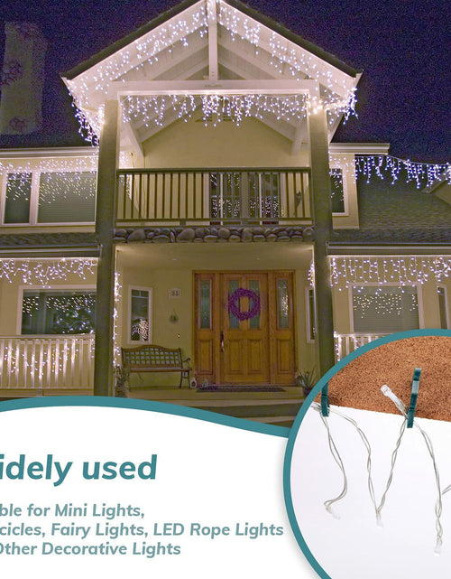Load image into Gallery viewer, Queekay 100pcs Christmas Light Hooks Plastic Outdoor Clips Heavy Duty
