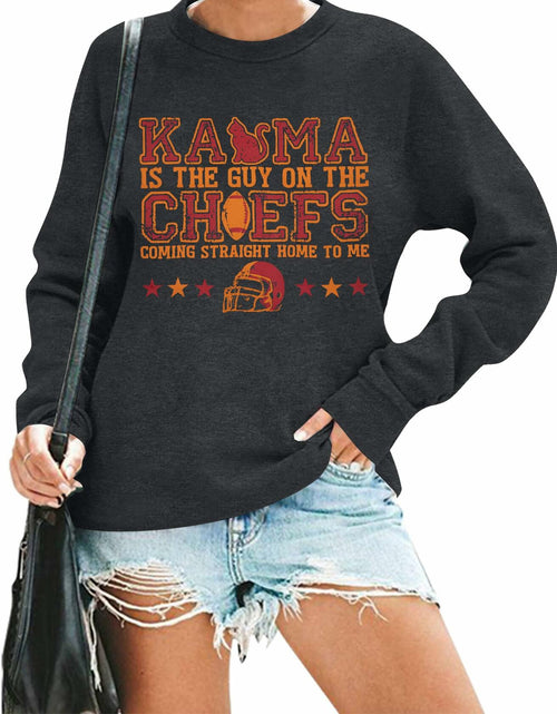 Load image into Gallery viewer, BANGELY Women's Football Sweatshirt Long Sleeve Pullover Funny Graphic Top
