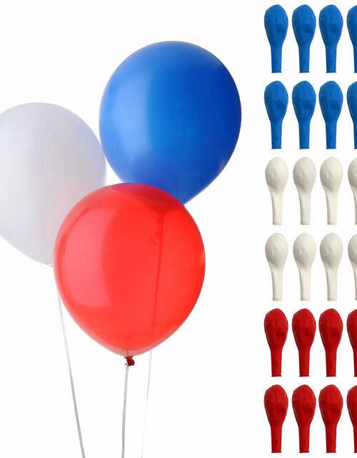 Load image into Gallery viewer, 30PCS Red White Blue Latex Balloons 12IN 4th of July Party Decoration
