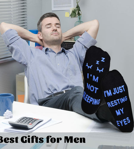 ZXGXLAW Men's Socks for Dad Grandpa Funny Gift Casual Crew Socks 1 Pair