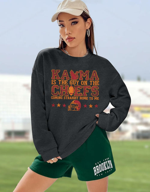 Load image into Gallery viewer, BANGELY Women's Football Sweatshirt Long Sleeve Pullover Funny Graphic Top
