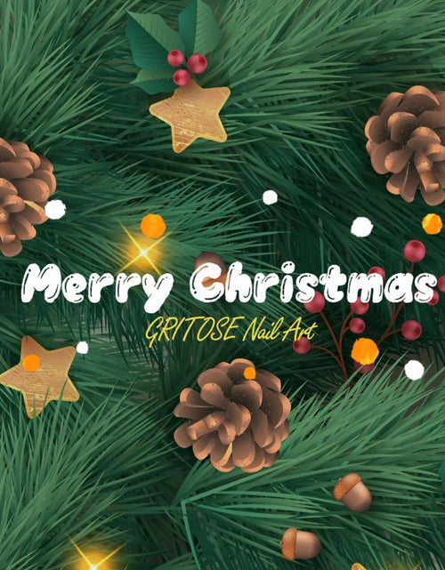 Load image into Gallery viewer, 24 Pcs Medium Christmas Press-on Nails Glossy Design Square with Glue
