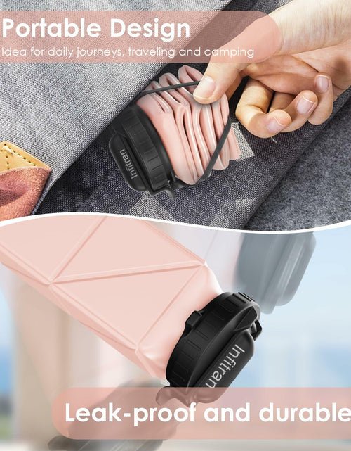 Load image into Gallery viewer, Infitran 2-Pack 20.6oz Collapsible BPA-Free Silicone Leak-Proof Water Bottles
