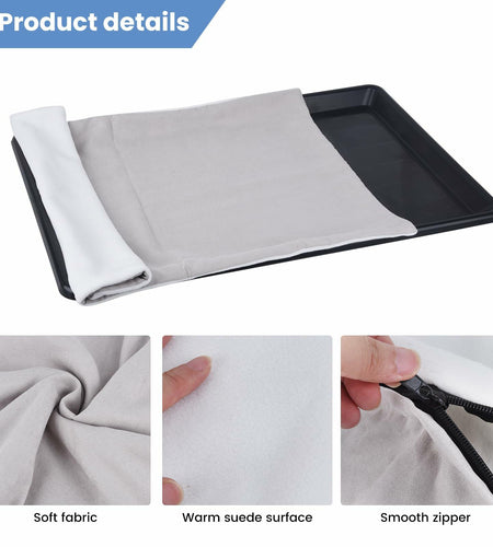 YeeBeny Dog Crate Pan Cover Reversible Quilted Fleece 29.92x18.89in