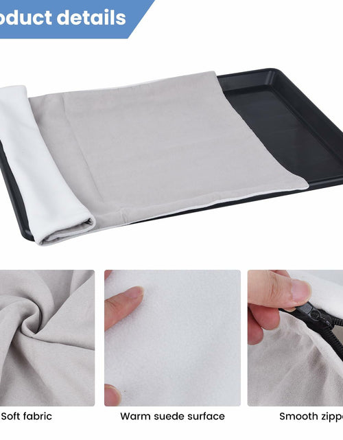 Load image into Gallery viewer, YeeBeny Dog Crate Pan Cover Reversible Quilted Fleece 29.92x18.89in
