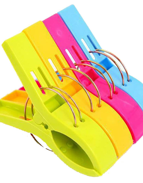 Load image into Gallery viewer, Loialpupy 4 Pack Plastic Beach Towel Clips Windproof Clips for Towels

