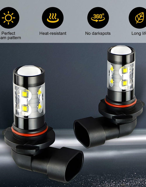 Load image into Gallery viewer, dawfall 2-Pack H10 50W 6000K White Fog Lamp Bulbs Waterproof Universal
