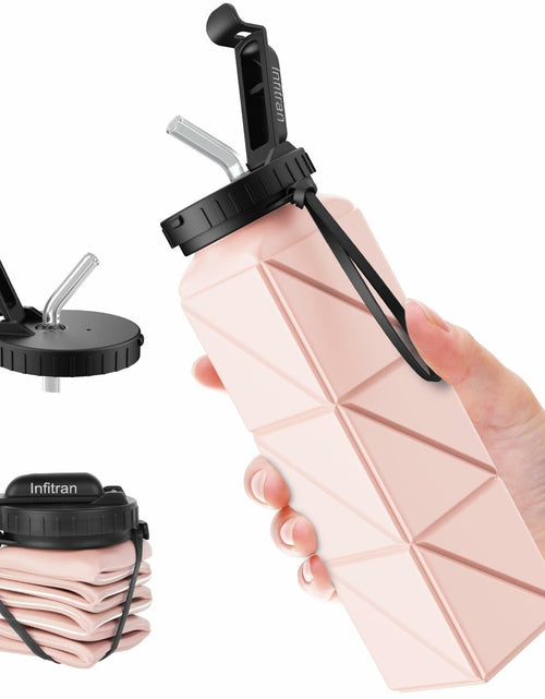 Load image into Gallery viewer, Infitran 2-Pack 20.6oz Collapsible BPA-Free Silicone Leak-Proof Water Bottles
