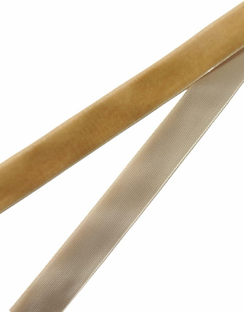 Load image into Gallery viewer, Abbaoww 10 Yards Khaki 3/8 Inch Single Face Velvet Ribbon for Christmas
