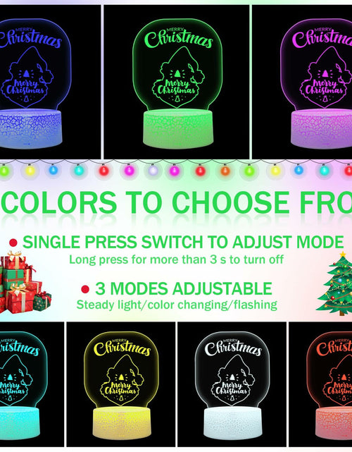 Load image into Gallery viewer, 3D Illusion Lamp Xmas Night Light USB Touch Control 7 Colors Style 2 Xmas Gift
