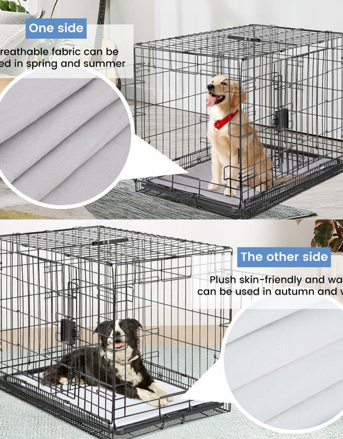 Load image into Gallery viewer, YeeBeny Dog Crate Pan Cover Reversible Quilted Fleece 29.92x18.89in
