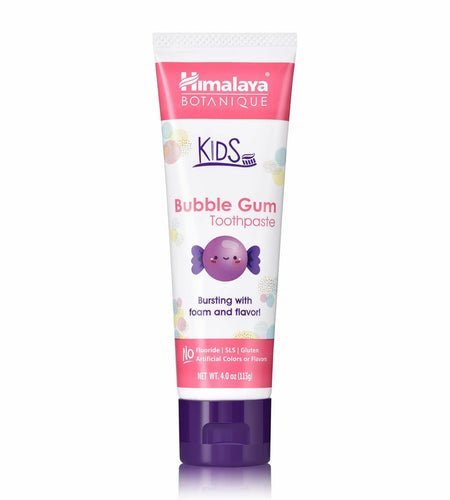 Himalaya Botanique Kids Toothpaste Herbal Bubble Gum Flavor Fluoride-Free 4oz
