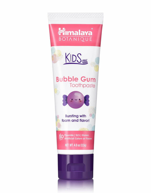 Load image into Gallery viewer, Himalaya Botanique Kids Toothpaste Herbal Bubble Gum Flavor Fluoride-Free 4oz
