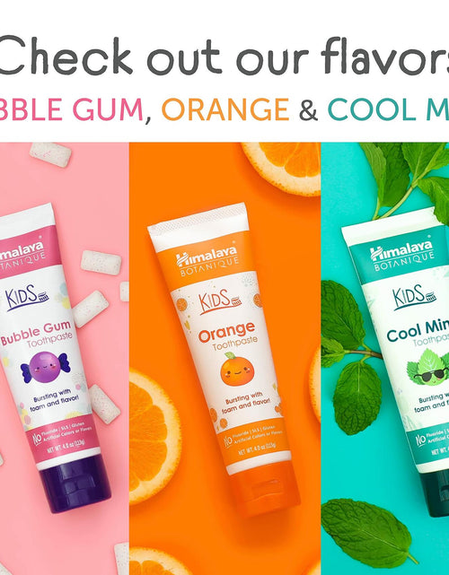 Load image into Gallery viewer, Himalaya Botanique Kids Toothpaste Herbal Bubble Gum Flavor Fluoride-Free 4oz
