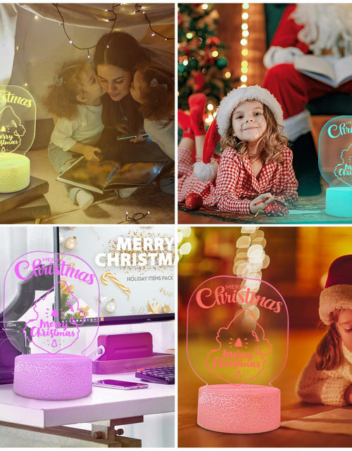 Load image into Gallery viewer, 3D Illusion Lamp Xmas Night Light USB Touch Control 7 Colors Style 2 Xmas Gift
